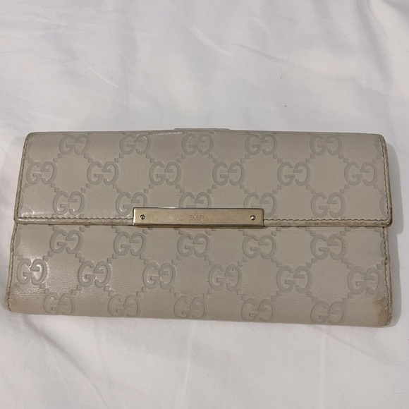 Gucci cream long wallet- Project Piece! - Picture 1 of 7